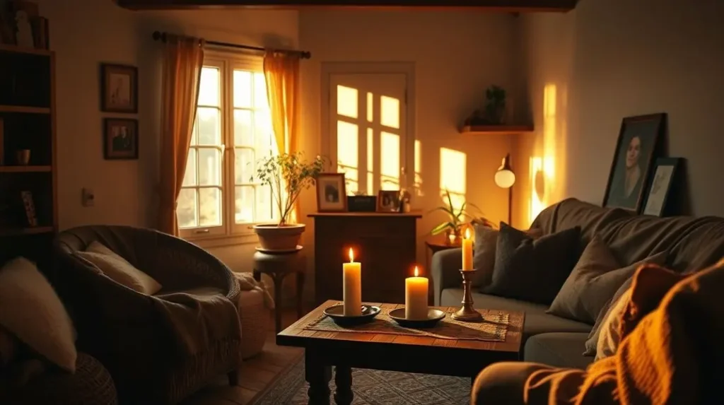 Casa acolhedora iluminada, representando a segurança fornecida pela Tarifa Social.