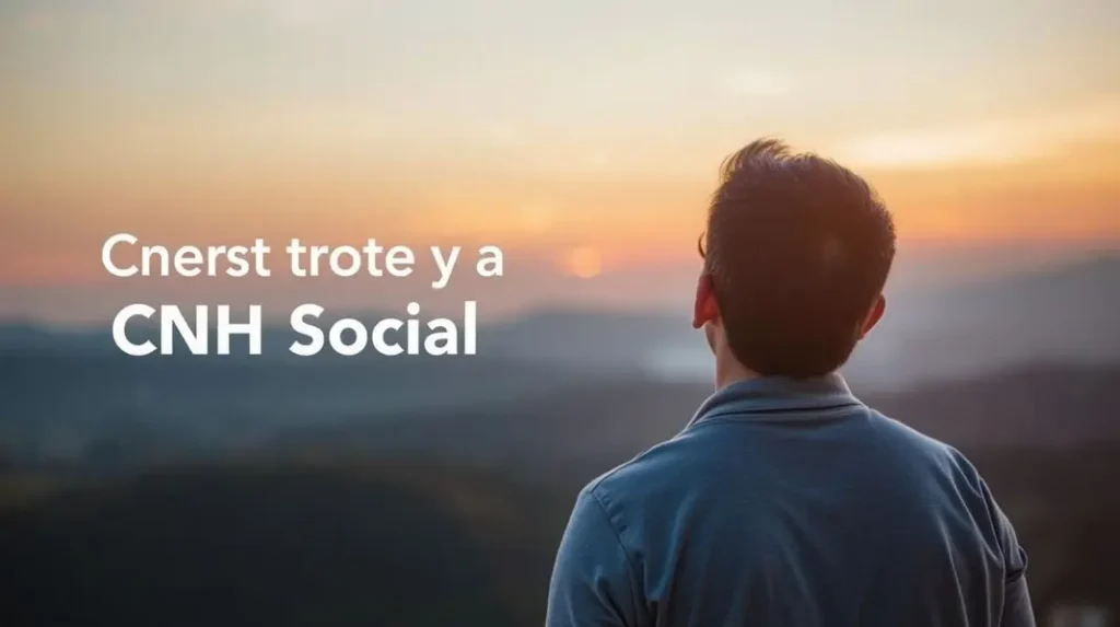 Pessoa esperançosa segurando a CNH Social.