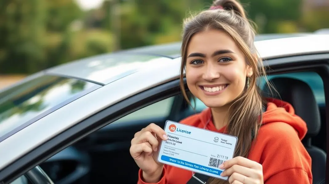 Pessoa segurando a CNH gratuita.