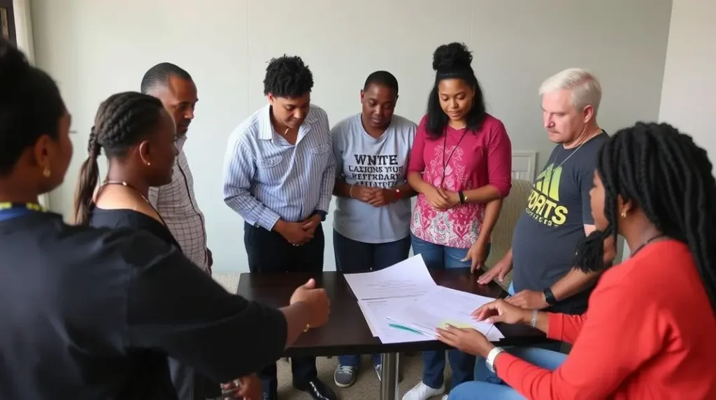 Grupo de pessoas diversas dialogando sobre o CNH Social.