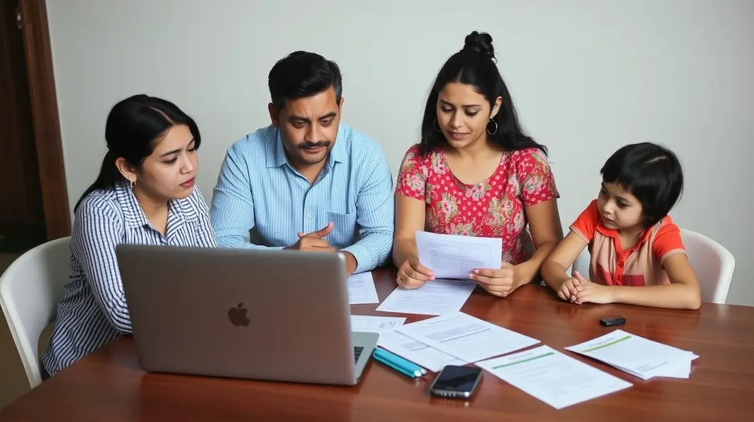 Família concentrada na atualização do Cadastro Único.