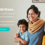 Uma família feliz após receber auxílio emergencial.