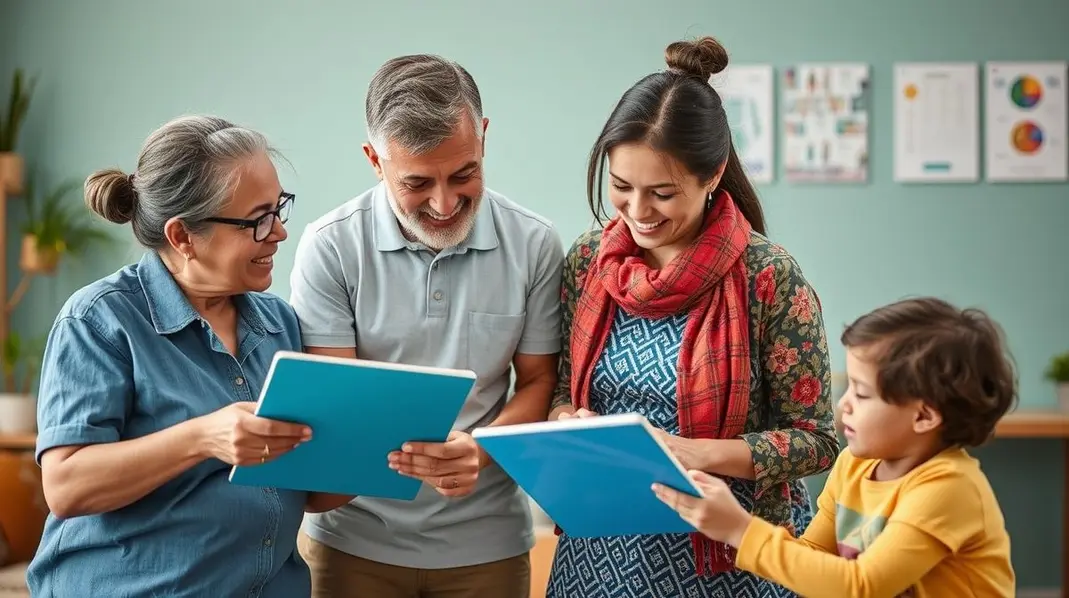 Família se beneficiando de programas sociais por meio do Cadastro Único.