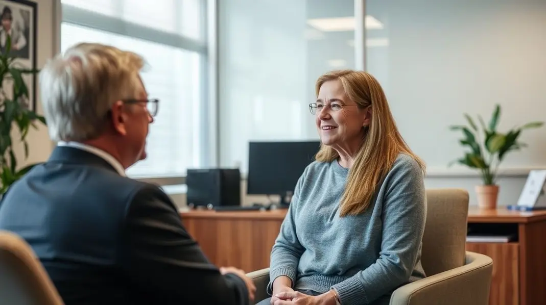 Pessoa sendo orientada sobre auxílio doença.