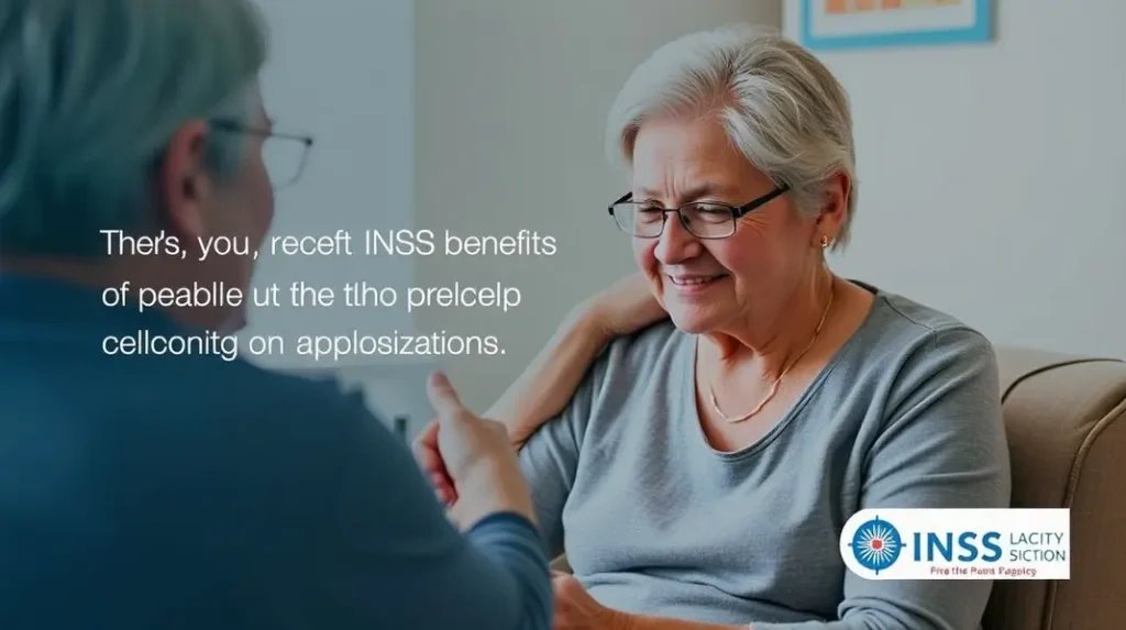 Pessoa recebendo apoio no processo de solicitação de auxílio doença.