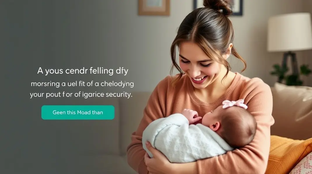 Mãe segurando feliz seu recém-nascido.